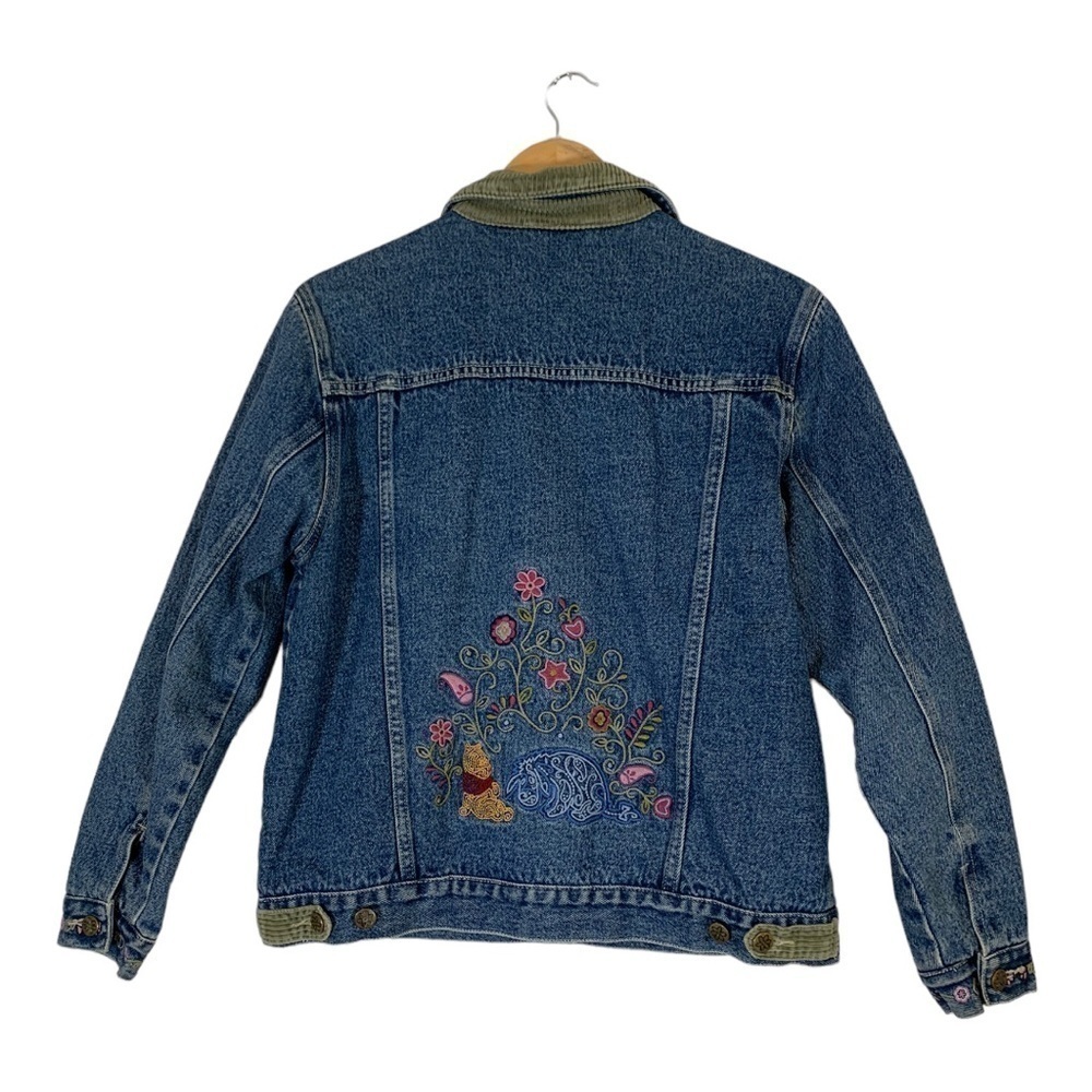 Vintage Disney Winnie The Pooh Embroidered Jean Jacket Size Small